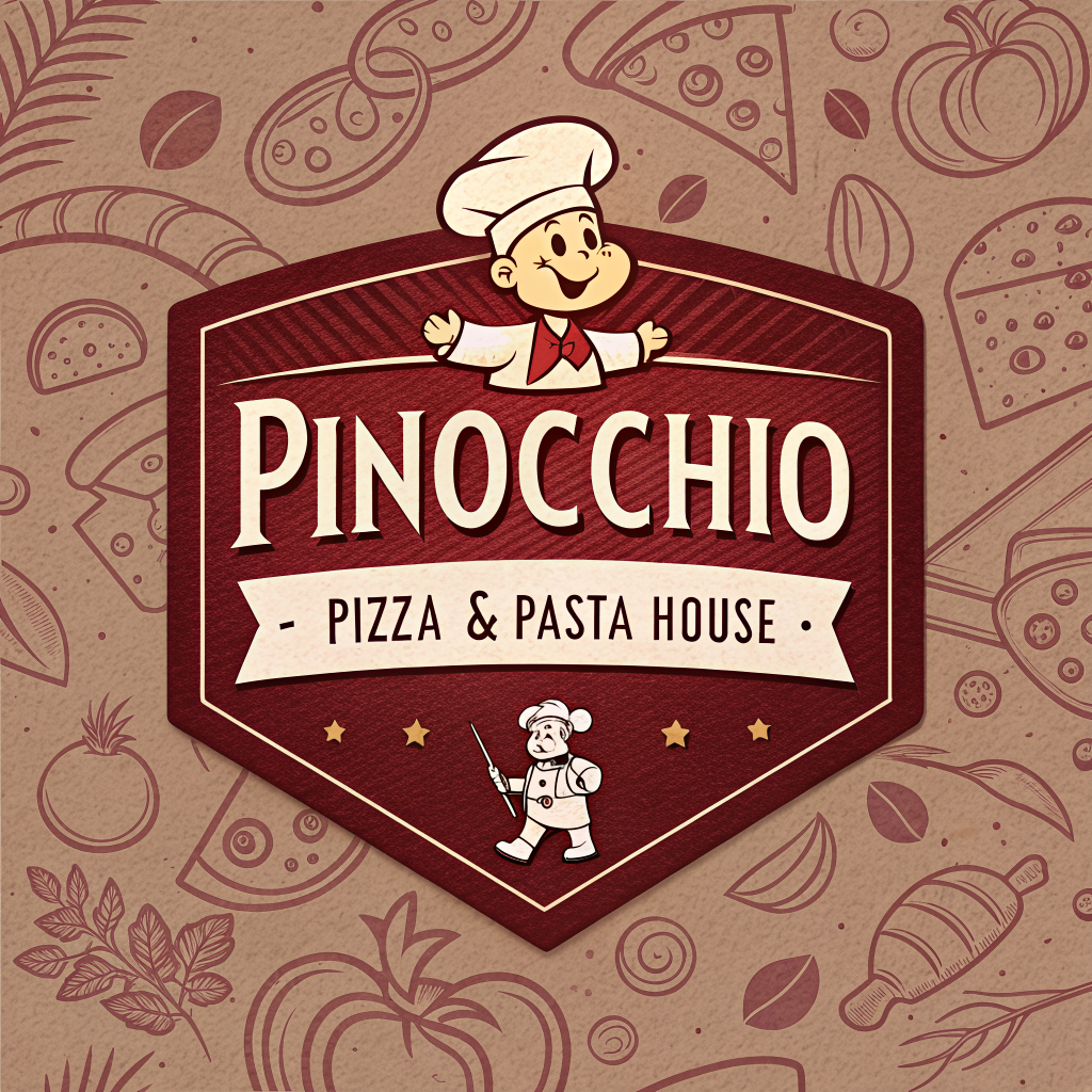 Pinocchio Pizza & Pasta House logo